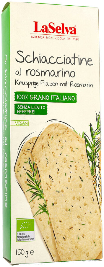 Chrupiące krakersy z rozmarynem 150g BIO Chrupiące krakersy z rozmarynem 150g BIO