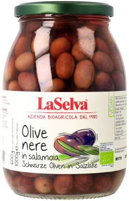 Ciemne oliwki z pestką w zalewie 1kg BIO