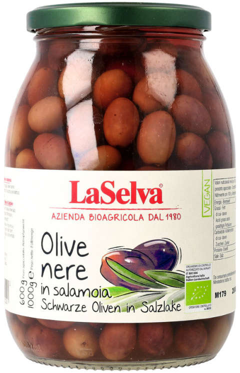 Ciemne oliwki z pestką w zalewie 1kg BIO Ciemne oliwki z pestką w zalewie 1kg BIO