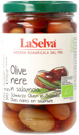 Ciemne oliwki z pestką w zalewie 310g BIO