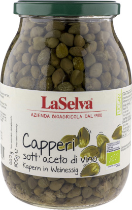 Kapary marynowane w occie winnym 1kg BIO