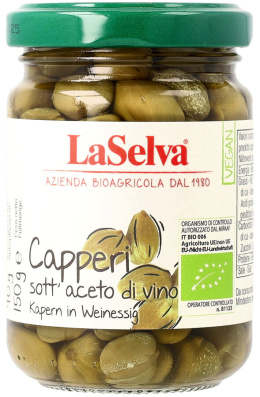 Kapary marynowane w occie winnym 150g BIO