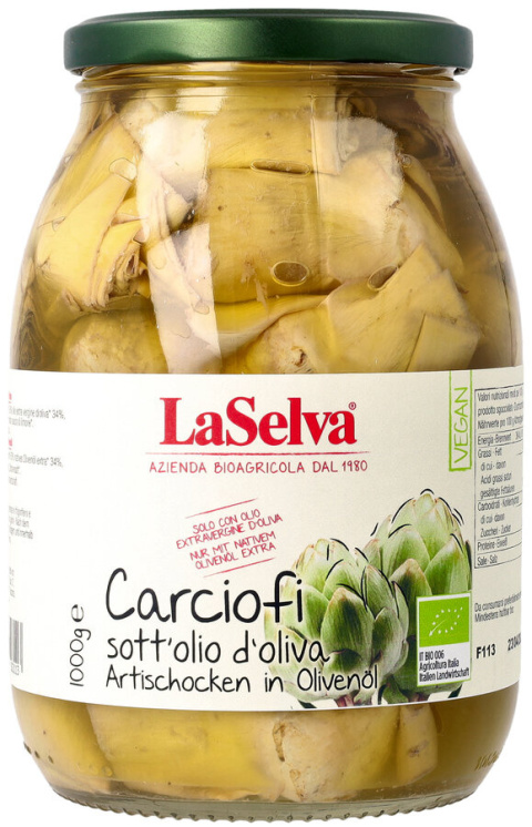Karczochy w oliwie z oliwek 1kg BIO Karczochy w oliwie z oliwek 1kg BIO