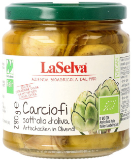 Karczochy w oliwie z oliwek 280g BIO