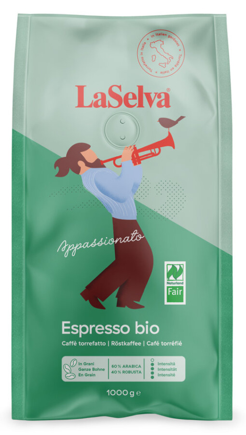 Kawa ESPRESSO APPASSIONATO ziarna 1kg BIO Kawa ESPRESSO APPASSIONATO ziarna 1kg BIO