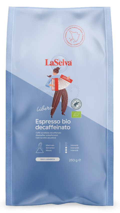 Kawa Libero Espresso mielona 250g bezkofeinowa BIO