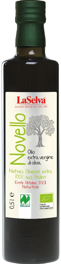 Oliwa z oliwek extra niefiltrowana Novello 500ml BIO