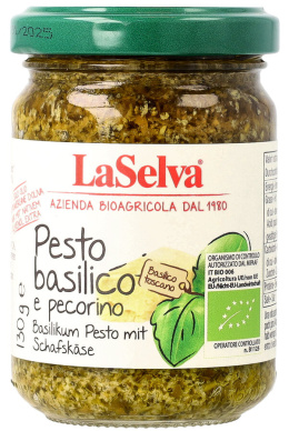 Pesto bazyliowe z serem pecorino w 100% oliwie z oliwek 130g BIO