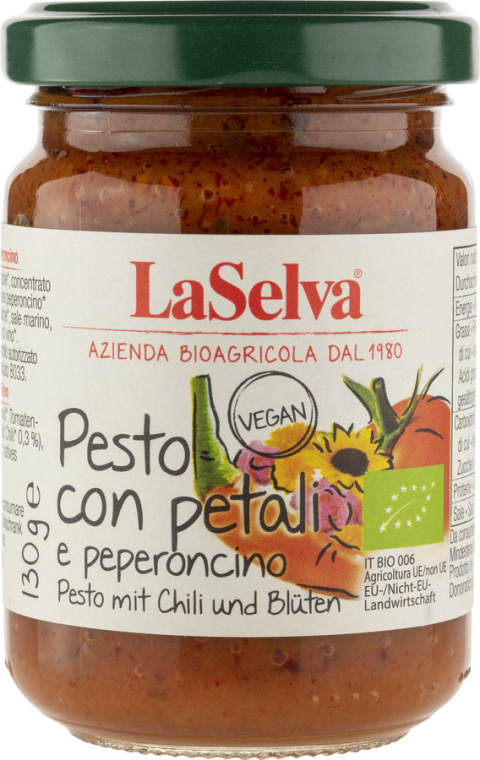 Pesto z płatków kwiatów egzotycznych i chili 130g BIO