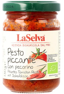 Pikantne pesto pomidorowe z serem pecorino 130g BIO