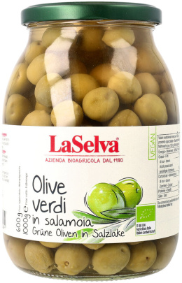 Zielone oliwki z pestką w zalewie 1kg BIO