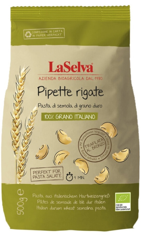 Makaron pipette rigate (kolanka) 500g BIO Makaron pipette rigate (kolanka) 500g BIO
